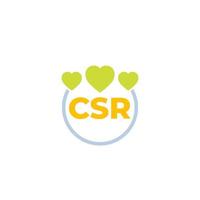 csr-ikon, företagens sociala ansvar vektor