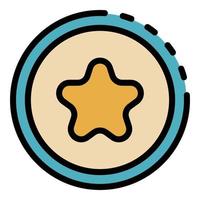 Star Headhunter Emblem Symbol Farbe Umriss Vektor