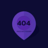 404 Fehler, Seite nicht gefunden, Vektor flaches Design