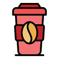 Original Kaffeetasse Symbol Farbe Umriss Vektor