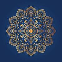 lyx mandala företag kort med gyllene mönster arabicum islamic stil vektor