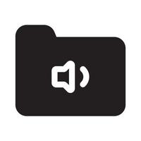 Media-Player-Symbol solide vektor