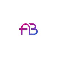 ab monogram, vektor minimal logotyp