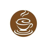 kaffekopp logotyp mall vektor