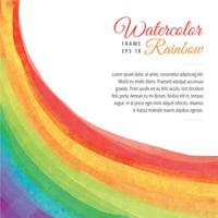 Aquarell Regenbogen Rahmen Vektor