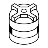 Laden Sie das isometrische Liniensymbol des Lagers herunter vektor