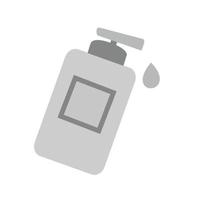 lotion flaska platt gråskale ikon vektor