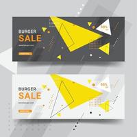 essen, burger web banner vorlagen design vektor