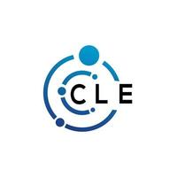 cle-Brief-Logo-Design auf weißem Hintergrund. cle kreative Initialen schreiben Logo-Konzept. Cle Briefgestaltung. vektor