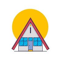 Haus-Vektor-Symbol-Illustration. Gebäude-Icon-Konzept isolierter Vektor. flache karikaturartillustration vektor