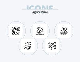 Landwirtschaftslinie Icon Pack 5 Icon Design. . Landwirtschaft. Blatt. Anbau. Landwirtschaft vektor