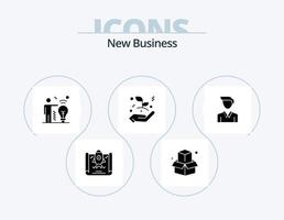 neues Business-Glyphen-Icon-Pack 5 Icon-Design. . Hand . Wachstum . vektor