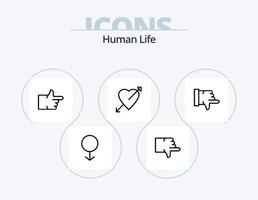 menschliche Linie Icon Pack 5 Icon Design. . Zeigefinger. . Hand vektor