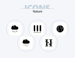 Natur-Glyphen-Icon-Pack 5 Icon-Design. . Globus. Natur. Erde. Natur vektor