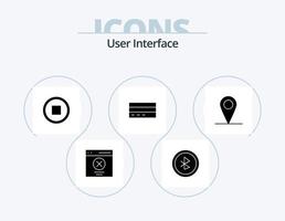 Benutzeroberfläche Glyphen-Icon-Pack 5 Icon-Design. Standort. Schnittstelle. Basic. Finanzen. Karte vektor