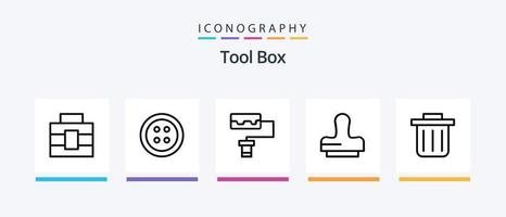 Tools Line 5 Icon Pack mit .. kreativem Icon-Design vektor