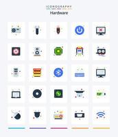 kreative Hardware 25 Flat Icon Pack wie Hardware. schalten. Adapter. abschalten. Leistung vektor