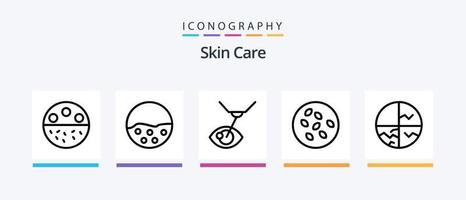 Skin Line 5 Icon Pack inklusive trockener Haut. seamus. Haut. Sesamsamen. Samen. kreatives Symboldesign vektor