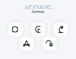 Währungslinie Icon Pack 5 Icon Design. Geld. Währung. Währung. Afghanistan. afghanisch vektor