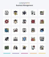 Creative Business Management 25 Zeilen gefülltes Icon Pack wie Business. Plaudern. Wandlung. Geschäft. Idee vektor