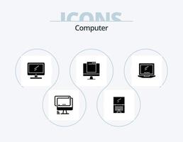 Computer-Glyphen-Icon-Pack 5 Icon-Design. . . imac. Laptop. Gerät vektor