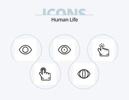 menschliche Linie Icon Pack 5 Icon Design. Mann. Geschlecht. Hand. elterliche Kontrolle. Familie vektor