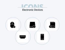 Geräte-Glyphen-Icon-Pack 5 Icon-Design. Geräte. Computers. Hardware. Hardware. Geräte vektor