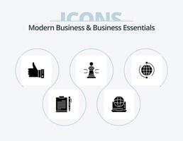 Modernes Business- und Business-Essentials-Glyphen-Icon-Pack 5-Icon-Design. Daumen. Geste. Geschäft. Finger. online vektor