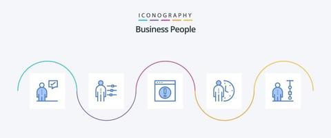 företag människor blå 5 ikon packa Inklusive förvaltning. klocka. person. chef. mänsklig vektor