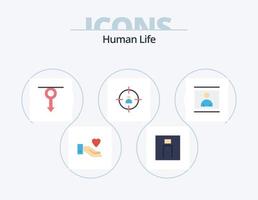 mänsklig platt ikon packa 5 ikon design. mänsklig. förvaltning. pojke. mänsklig. män vektor