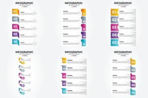 flaches Designset der Vektorillustrations-Infografiken für Werbebroschürenflieger und -zeitschrift vektor