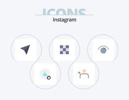 Instagram Flat Icon Pack 5 Icon-Design. betrachten. Auge. instagram. setzt. Galerie vektor