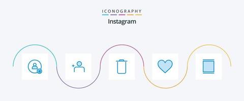 Instagram blå 5 ikon packa Inklusive set. Galleri. Instagram. tycka om. Instagram vektor