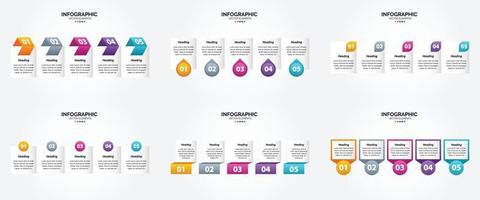 flaches Designset der Vektorillustrations-Infografiken für Werbebroschürenflieger und -zeitschrift vektor