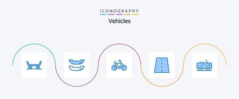 fordon blå 5 ikon packa Inklusive . infrastruktur. militär. hummer vektor