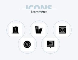 E-Commerce-Glyphen-Icon-Pack 5-Icon-Design. Diagramm. Hose. online. Jeans. Verkauf vektor