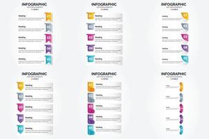 flaches Designset der Vektorillustrations-Infografiken für Werbebroschürenflieger und -zeitschrift vektor