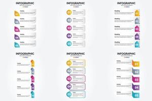 flaches Designset der Vektorillustrations-Infografiken für Werbebroschürenflieger und -zeitschrift vektor