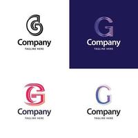 brev g stor logotyp packa design kreativ modern logotyper design för din företag vektor