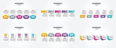 flaches Designset der Vektorillustrations-Infografiken für Werbebroschürenflieger und -zeitschrift vektor