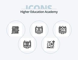 Academy Line Icon Pack 5 Icon Design. . Theologie. Schuss. Studien. Religion vektor