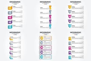 flaches Designset der Vektorillustrations-Infografiken für Werbebroschürenflieger und -zeitschrift vektor