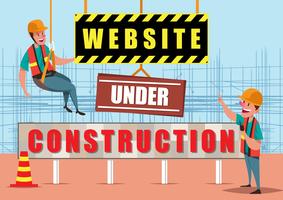 Webbplats Under Construction Illustration vektor