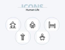 menschliche Linie Icon Pack 5 Icon Design. Menschen. Astronaut. Kind. Frau. Kind vektor