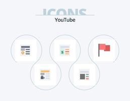 YouTube Flat Icon Pack 5 Icon-Design. Flagge. Bank. Basic. dokumentieren. Basic vektor