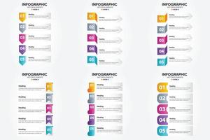 flaches Designset der Vektorillustrations-Infografiken für Werbebroschürenflieger und -zeitschrift vektor