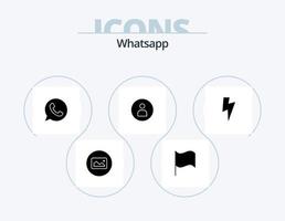 WhatsApp-Glyphen-Icon-Pack 5-Icon-Design. ui. Leistung. Plaudern. ui. Arbeiter vektor