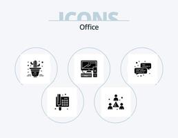 Office-Glyphen-Icon-Pack 5-Icon-Design. Büro. Geschäft. Kaktus. Stk. Ausrüstung vektor