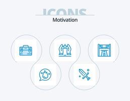 Motivation blau Icon Pack 5 Icon Design. Stern. motivieren. olympisch. Pflege. Motivation vektor