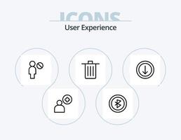 User Experience Line Icon Pack 5 Icon-Design. . . Fenster. Zeiger. Mauszeiger vektor
